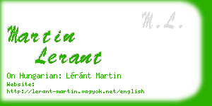 martin lerant business card