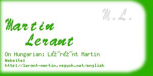 martin lerant business card